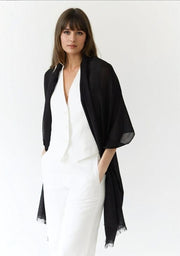 Julian Oversized handwoven pure cashmere scarf