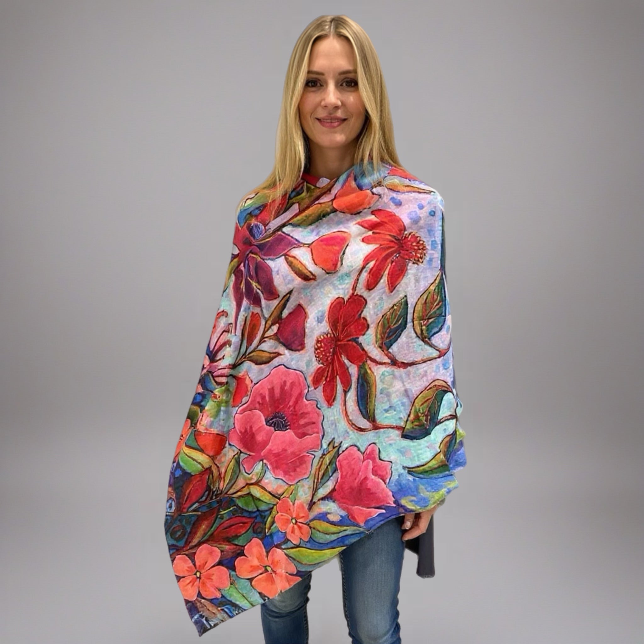 Wearable art 100% Cashmere Julian Scarf /Wrap-More Designs Available