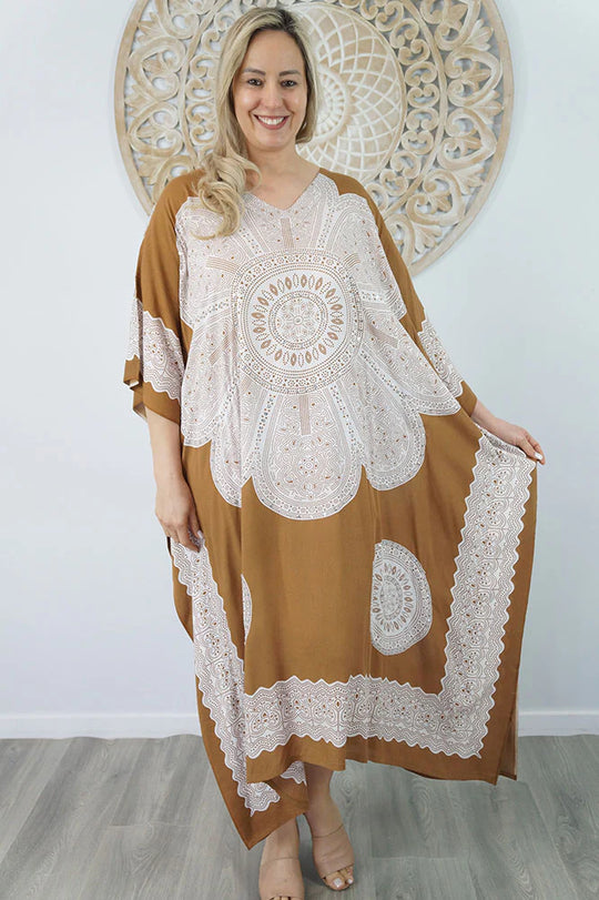 Mandala bling Maya Kaftan one size fits AU 12-26