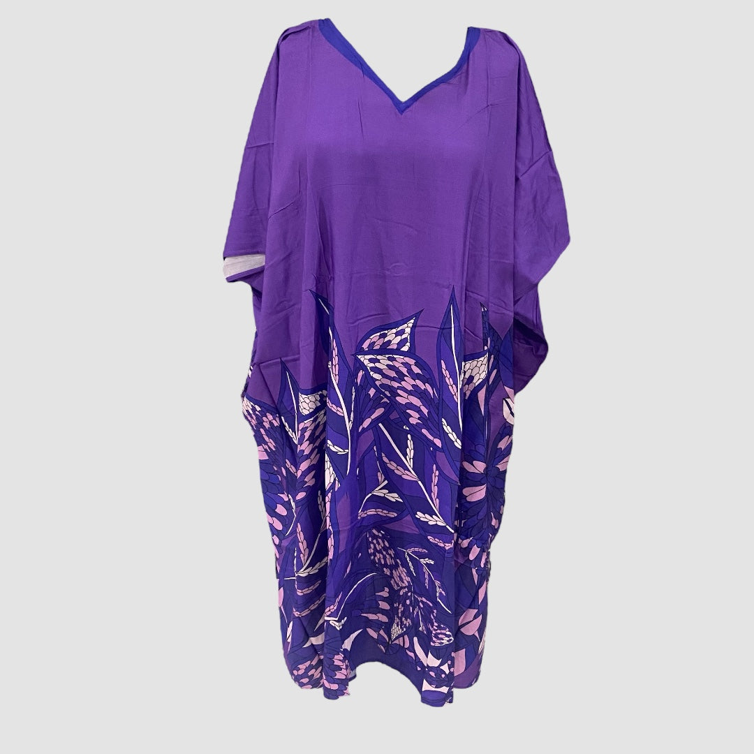 Lilac Ferns Maya Short Kaftan Top Tunic Sizes Available AU 14-30