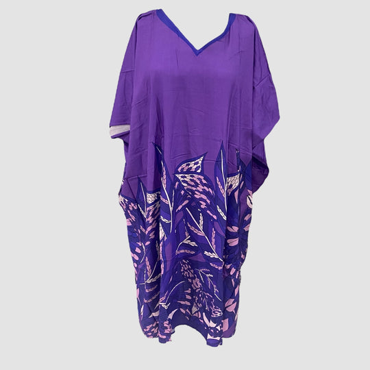 Lilac Ferns Maya Short Kaftan Top Tunic Sizes Available AU 14-30