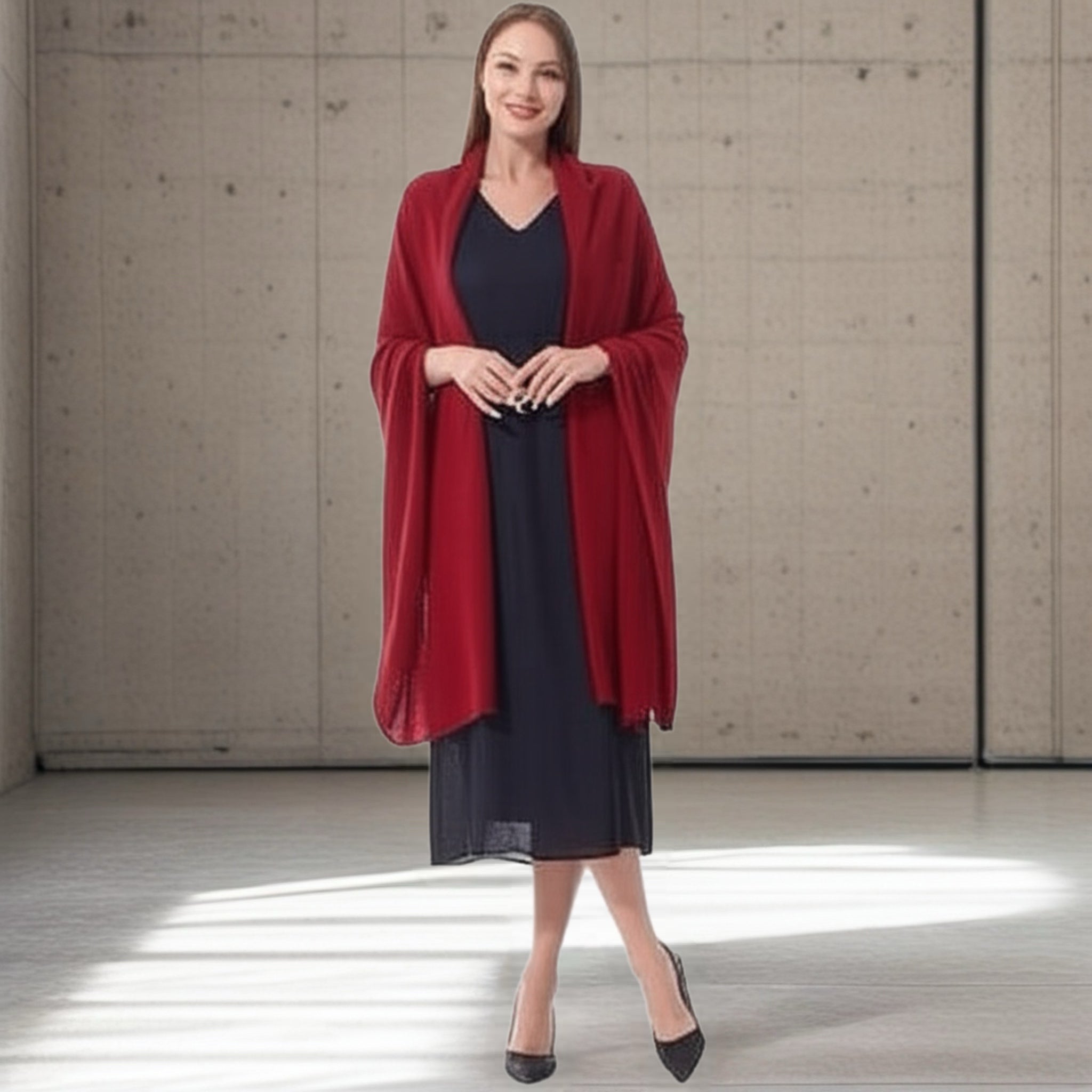 100% Cashmere 2 ply Knitted Julian Oversized Wrap -Unisex -More Colours available