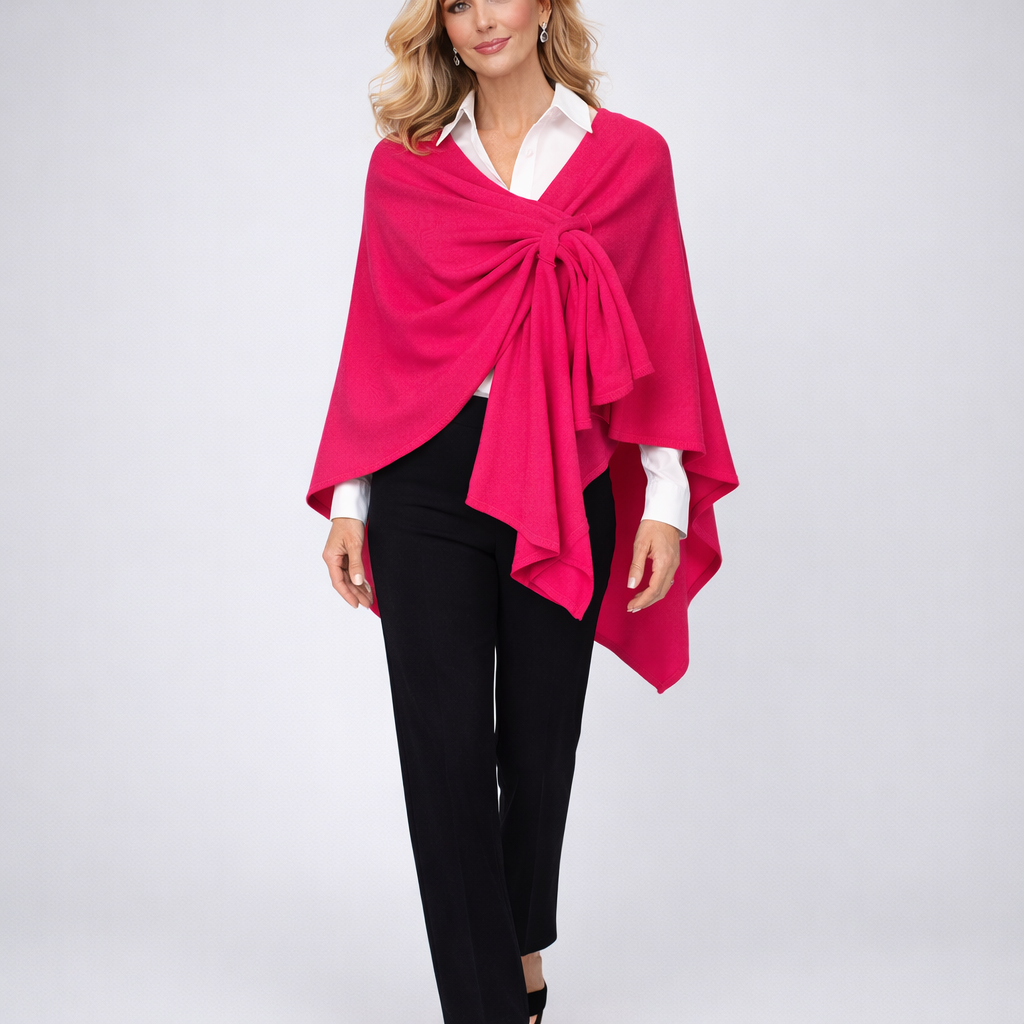 RITZY Front Closure Luxurious Maya Winter Cardigan Poncho Sweater