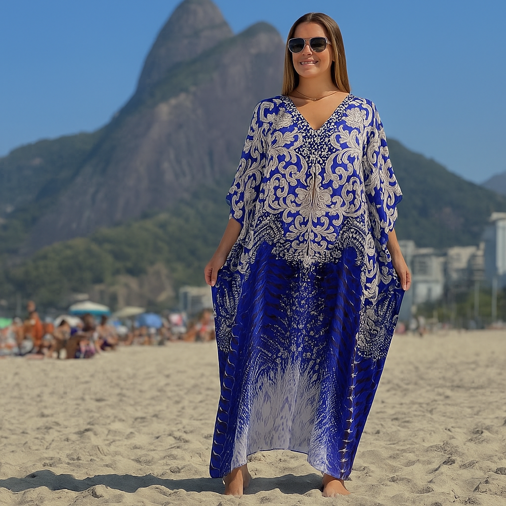 Coco Bella Silk Ocean Gloss kaftan-AU 12-20