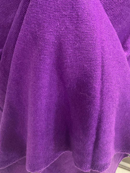 Berry Violet 100% Cashmere Oversized Julian Poncho