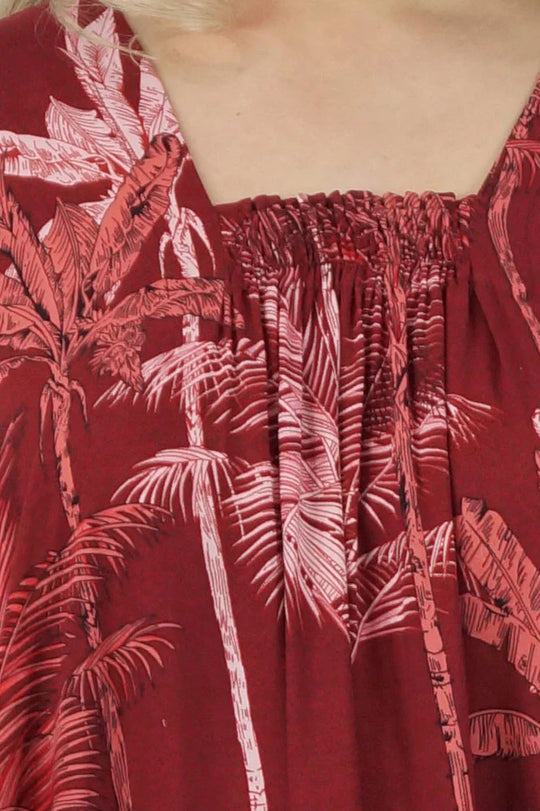 Maya Luxe Maroon Kaftan Dress -One Size AU 10-30