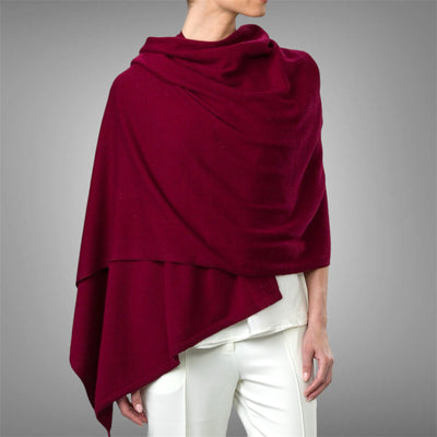 Deep wine Julian Pure Cashmere Travel Wrap-New Soulful Collection