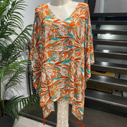 Maya Rust burst Tunic/ Top OFSA AU 12-24