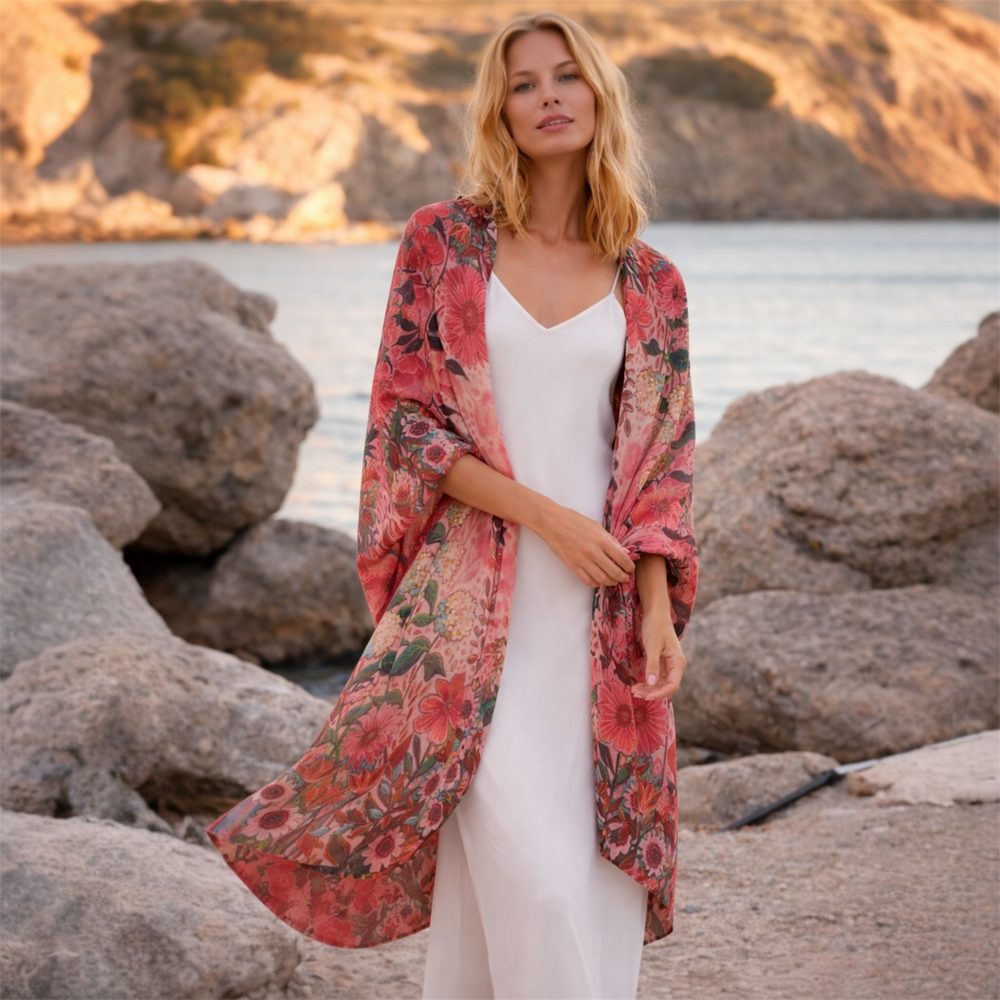 Pink Fiesta 100% Cashmere Ultra fine Julian Scarf /Wrap