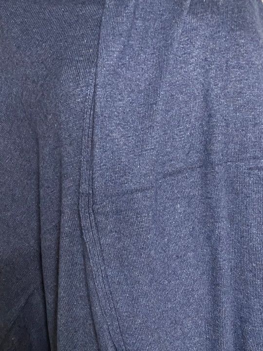 Denim Blue Julian 100% Cashmere Knitted 2 Ply  Extra large Travel Wrap/Shawl