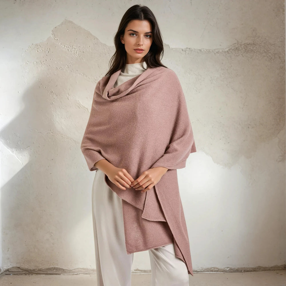 Julian 100% Cashmere Large knitted Wrap
