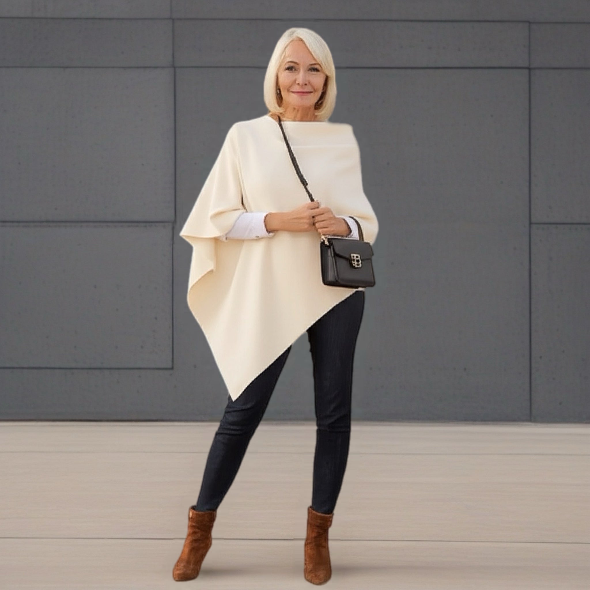 Women’s Pure Cashmere Oversized Julian Maya Poncho-More colours available