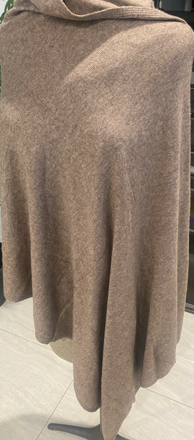 Julian Cashmere Extra large Travel Wrap/Shawl-Taupe Melange