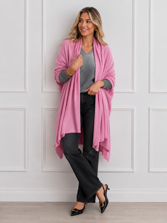 Julian knitted Pure Cashmere Maya scarf/ shawl/ Travel wrap-Colours available-Extra Large