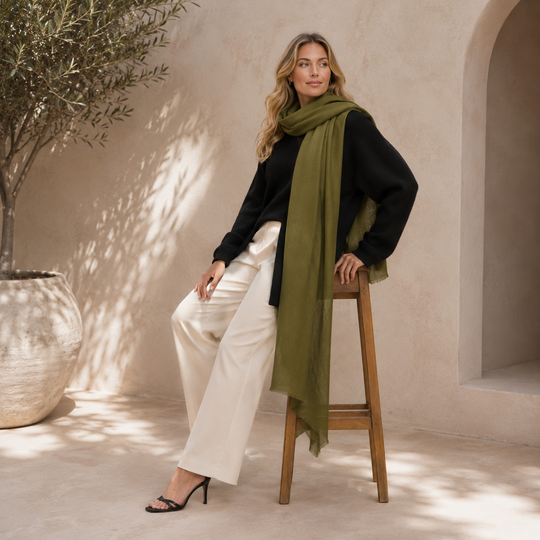 Julian 100% Ultra fine cashmere Maya oversized scarf/ wrap/ shawl-More colours available