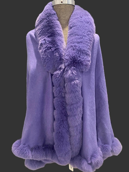 Maya Luxurious Cape Faux Fur