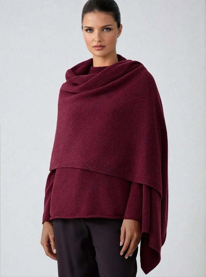 100% Cashmere 2 ply Knitted Julian Oversized Wrap -Unisex -More Colours available