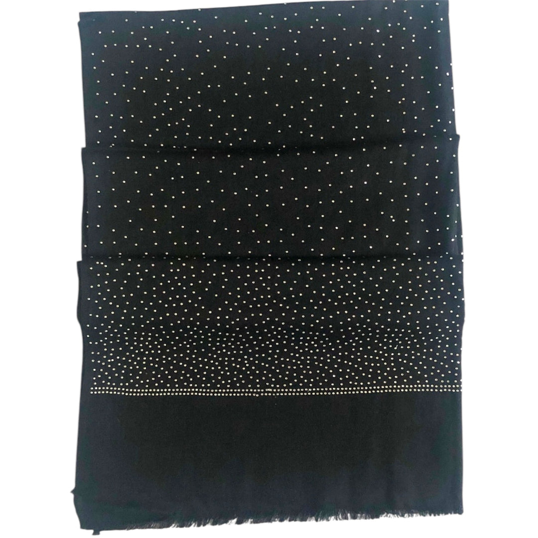 Black Julian Cashmere Pashmina Swarovski Crystals Handwoven Wedding Wrap Shawl