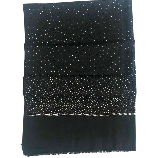 Black Julian Cashmere Pashmina Swarovski Crystals Handwoven Wedding Wrap Shawl