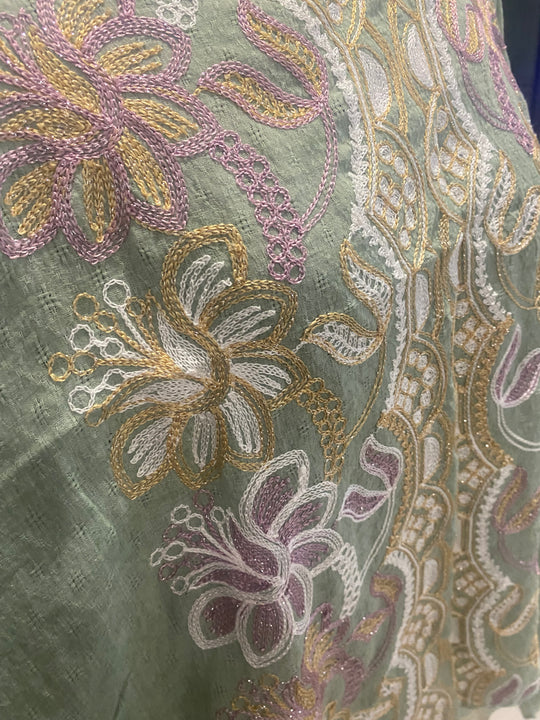 Sage Heavy Embroidered Maya Top Tunic KaftanOSFA 14-24