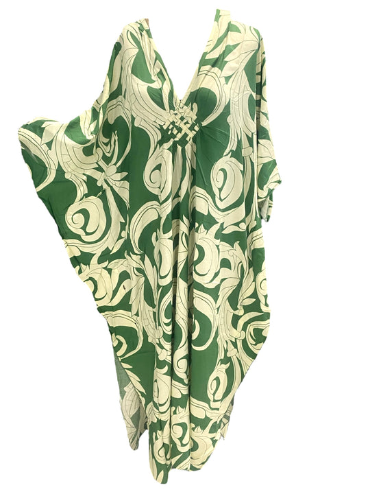 Green Swrill Maya Tropical Loose, Casual Kaftan -  AU 8-20