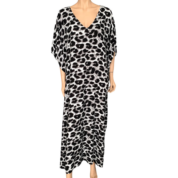 Tropical Resort Cotton Bamboo Kaftan Dress