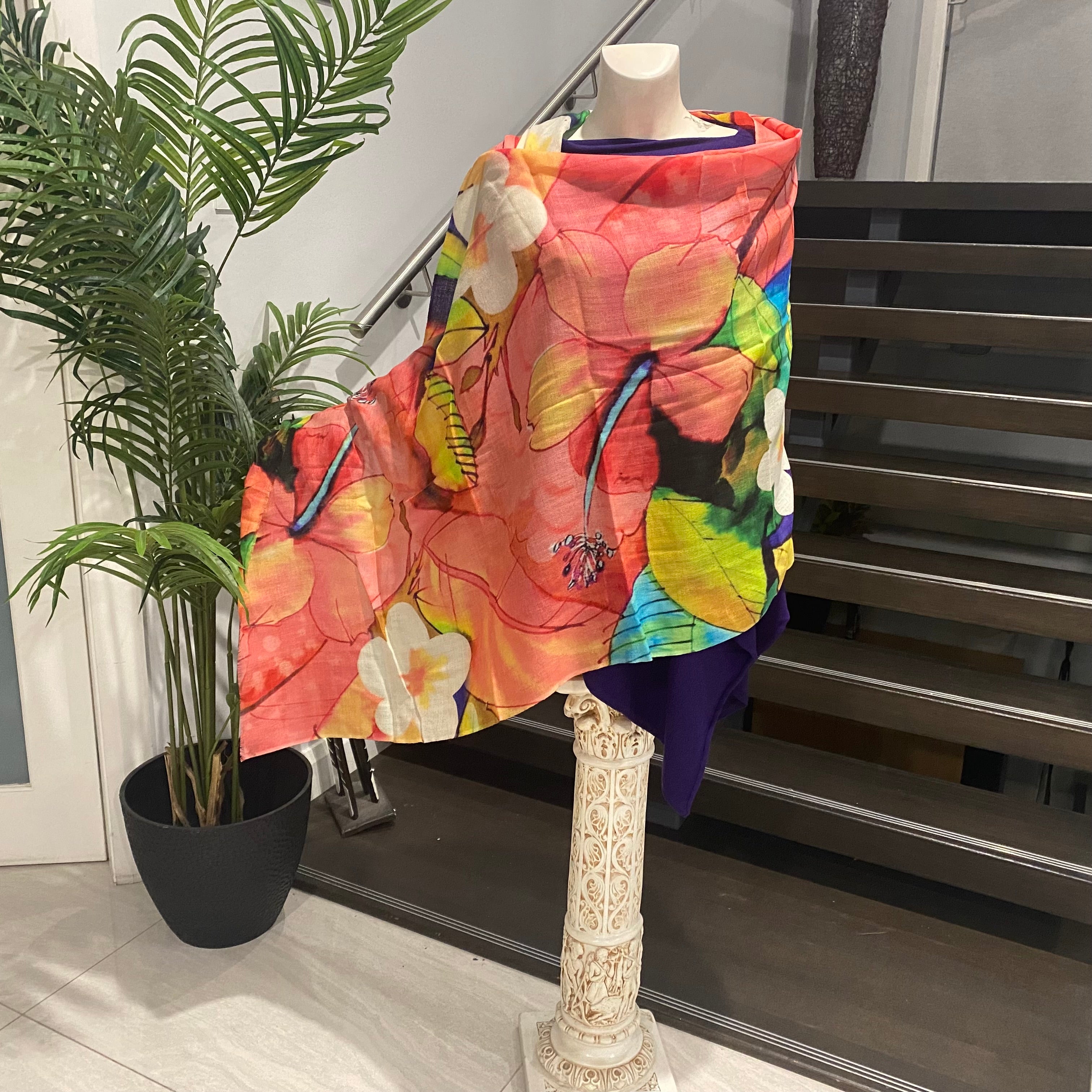 Wearable art 100% Cashmere Julian Scarf /Wrap-More Designs Available