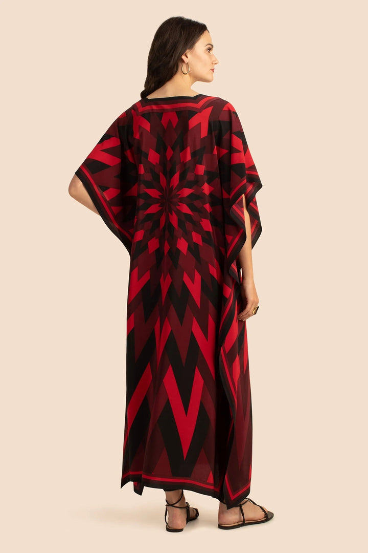 Lillie Red illuson  MIDI Kaftan Dress