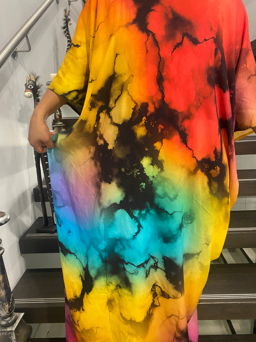 Tropical cotton rayon Kaftan Sizes Available AU 26-32