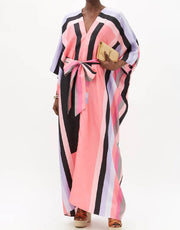 Coco bella MIDI Silk Crepe Kaftan Free Size