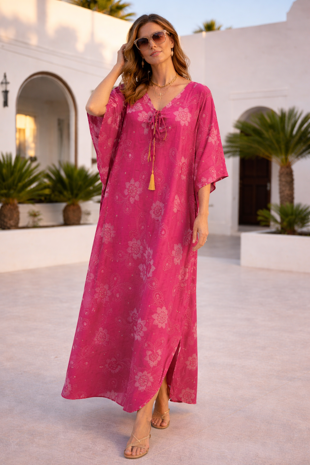 Maya MIRAA Boho Cotton Rayon kaftan - Sizes Available AU 16-30