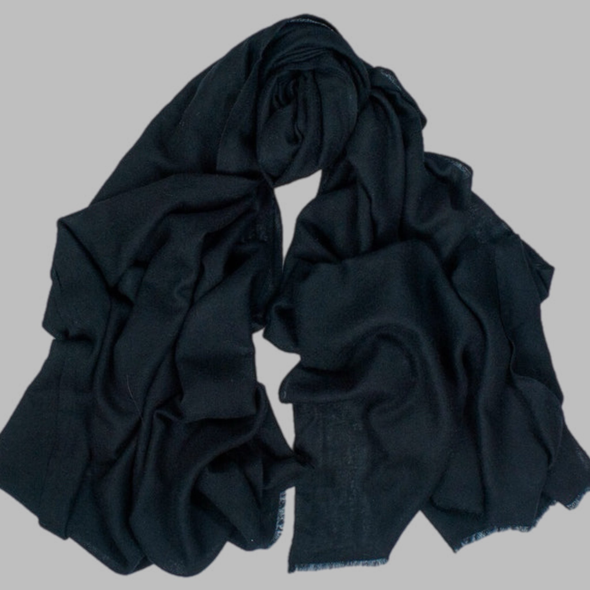 Black Julian 100% Ultra fine Pashmina cashmere oversized scarf/ wrap/ shawl
