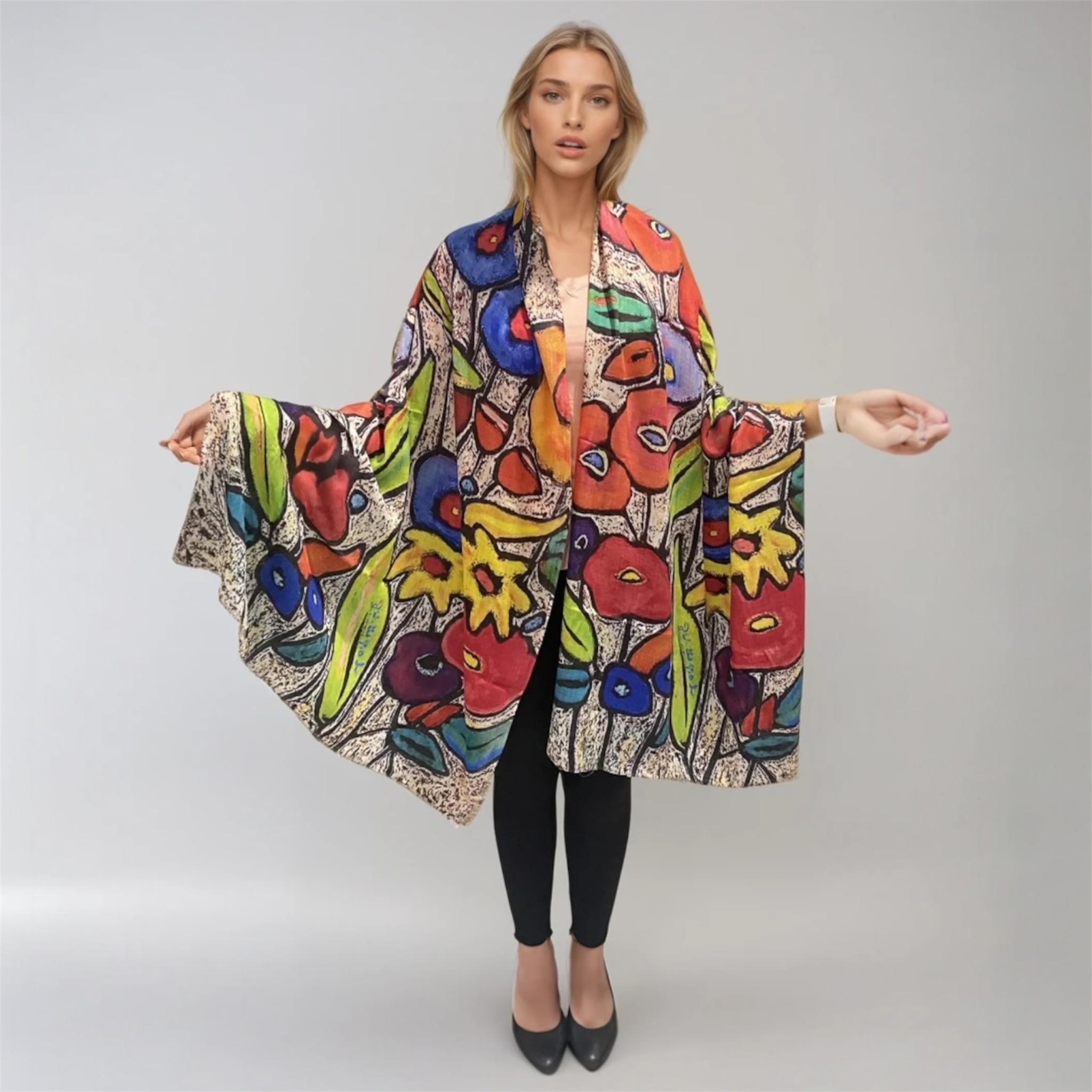 Wearable art 100% Cashmere Julian Scarf /Wrap-More Designs Available