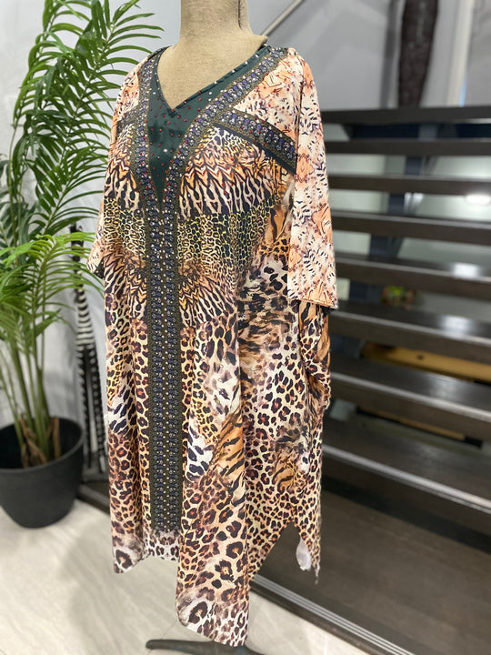 Kyra Embellished Tunic Top Blouse Kaftan AU 12-26