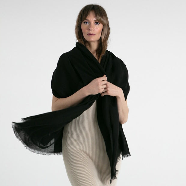 Julian handwoven pure Cashmere oversized shawl / Scarf