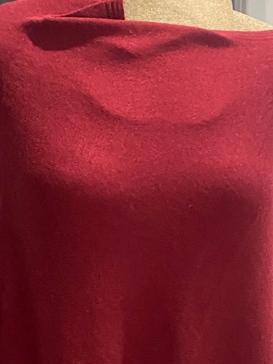 Burgundy 100% Cashmere Oversized Julian Poncho