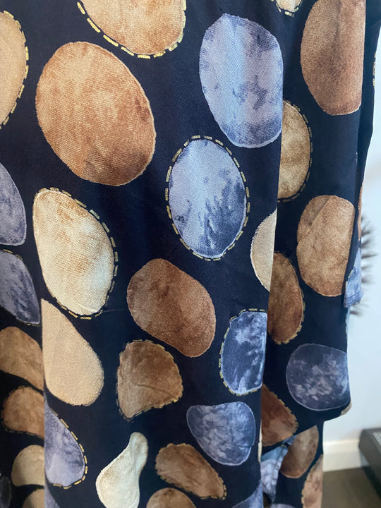 Maya Navy Blue Dotted Short Kaftan Top Tunic Sizes Available AU 14-30