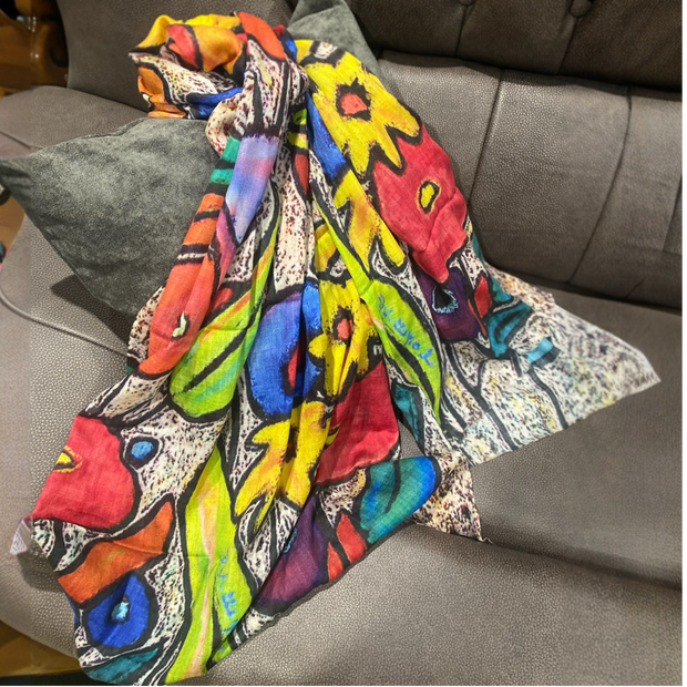 Wearable art 100% Cashmere Julian Scarf /Wrap