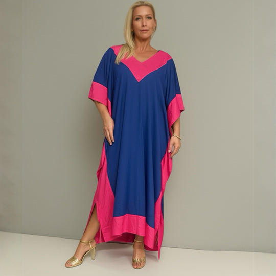 Maya Cotton Resort wear Kaftan- Handmade-O/S AU 12-20