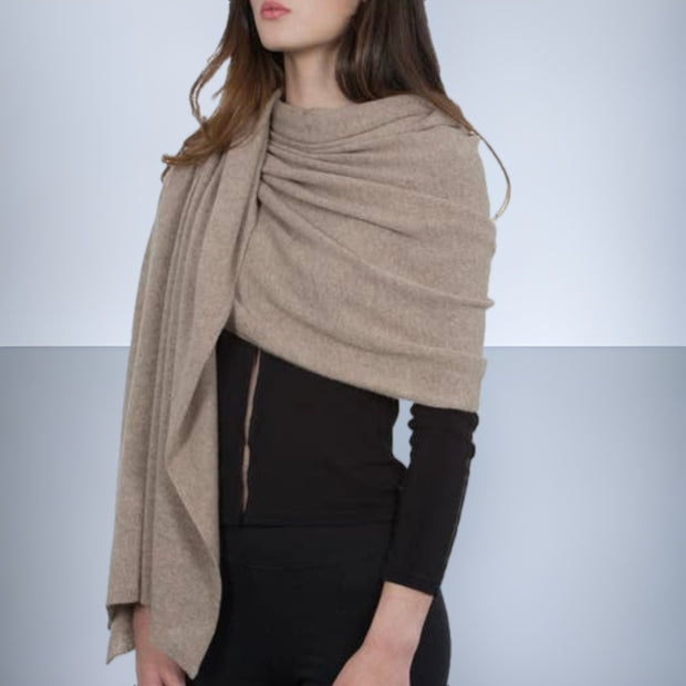 Julian knitted Pure cashmere scarf/ shawl/ Travel wrap