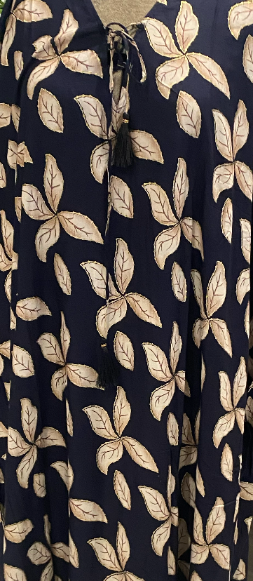 Maya Blue Spring Love Cotton Rayon Kaftan Dress -Sizes Available AU 12-30