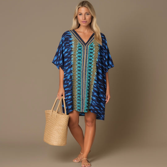 Maya Short Kaftan Top Tunic Sizes Available AU 14-30