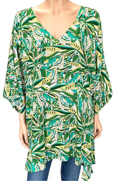 Maya Cool breezy Tunic Top free size AU 12-22