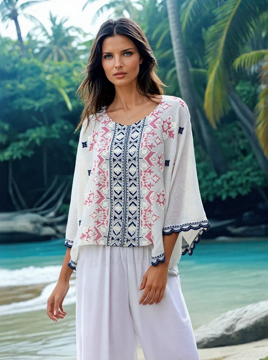 Embroidered Maya Top Tunic KaftanOSFA 14-24