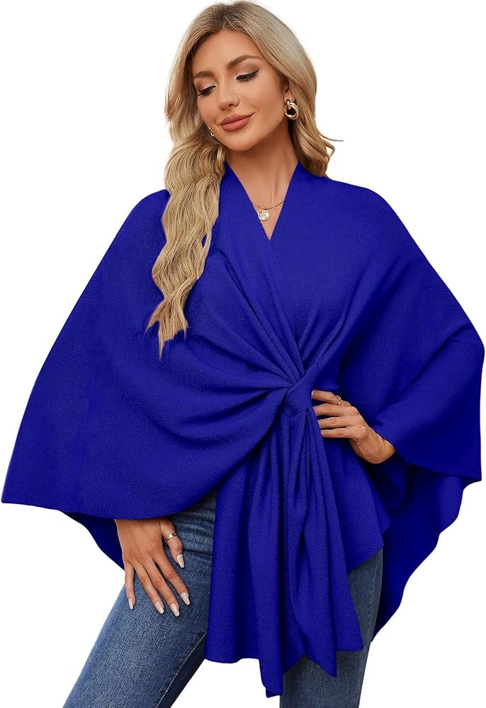 RITZY Front Closure Luxurious Maya Winter Cardigan Poncho Sweater-10 colours available