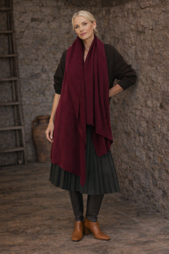 Julian knitted Pure Cashmere Maya scarf/ shawl/ Travel wrap-Colours available-Extra Large