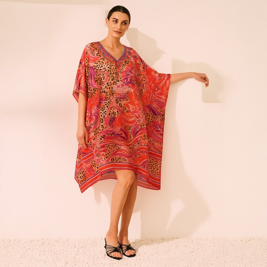 Cotton Bling Short Kaftan one size fits AU 12-20
