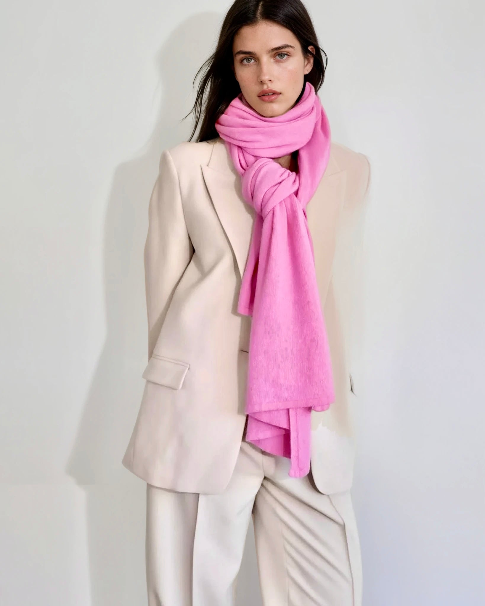 100% Cashmere 2 ply Knitted Julian Oversized Wrap -Unisex -More Colours available