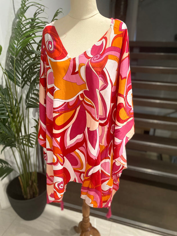 Colourful Maya Cotton Rayon / Tunic/ Top Free size