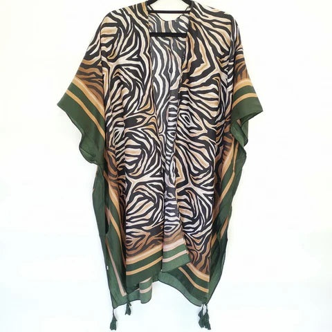 Kyra Abstract Tassel Open Kimono Free Size AU 10-24